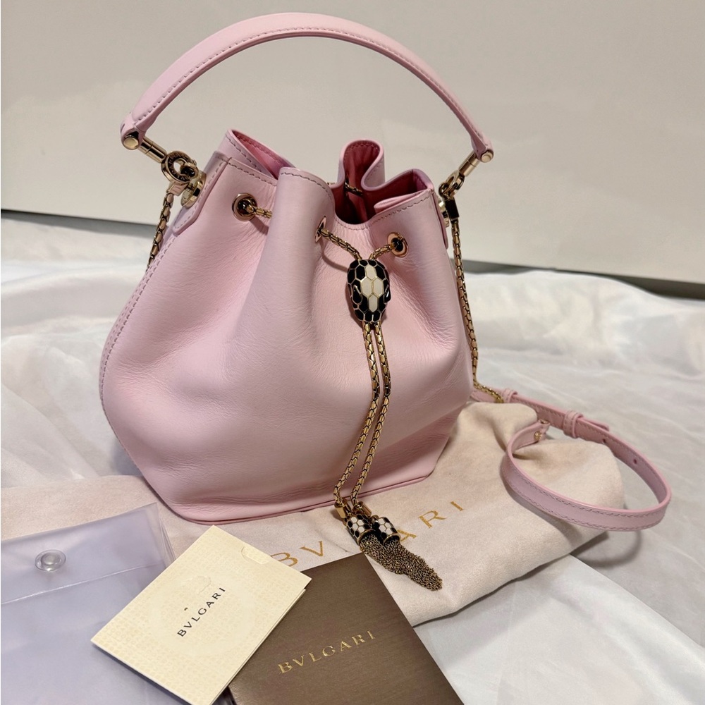 Bvlgari Serpenti Forever Drawstring Bucket Bag